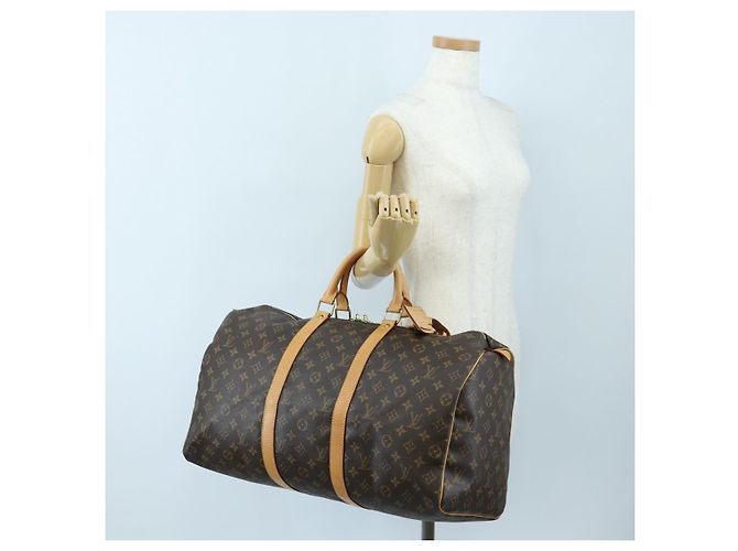 LOUIS VUITTON Monogram Keepall 50 Boston Bag M41426 LV Auth 205367V Monogramme - vue 27
