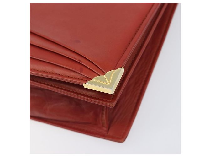 Borsa a tracolla Salvatore Ferragamo in pelle marrone e oro Auth bs37484 - vista 16