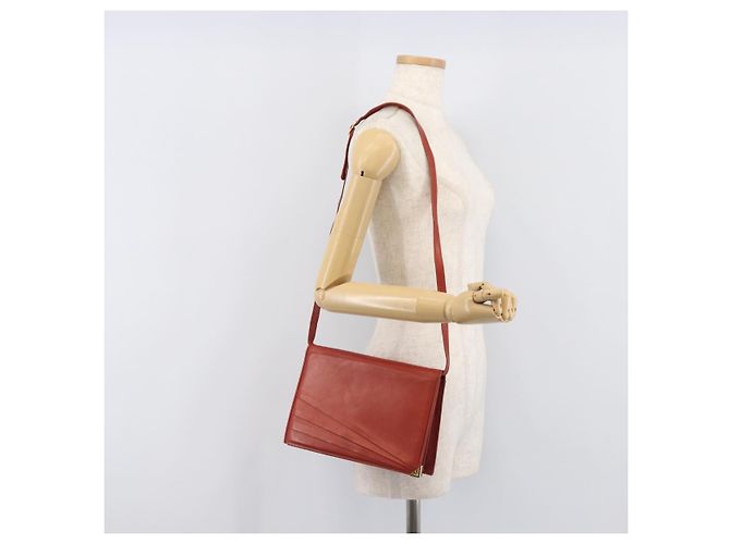 Borsa a tracolla Salvatore Ferragamo in pelle marrone e oro Auth bs37484 - vista 30