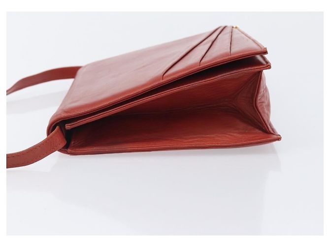 Borsa a tracolla Salvatore Ferragamo in pelle marrone e oro Auth bs37484 - vista 4