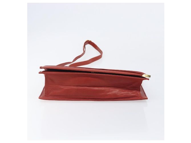 Borsa a tracolla Salvatore Ferragamo in pelle marrone e oro Auth bs37484 - vista 5