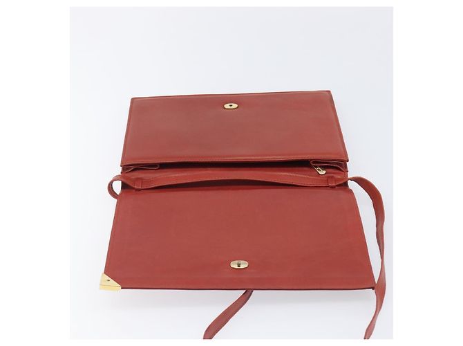 Borsa a tracolla Salvatore Ferragamo in pelle marrone e oro Auth bs37484 - vista 9