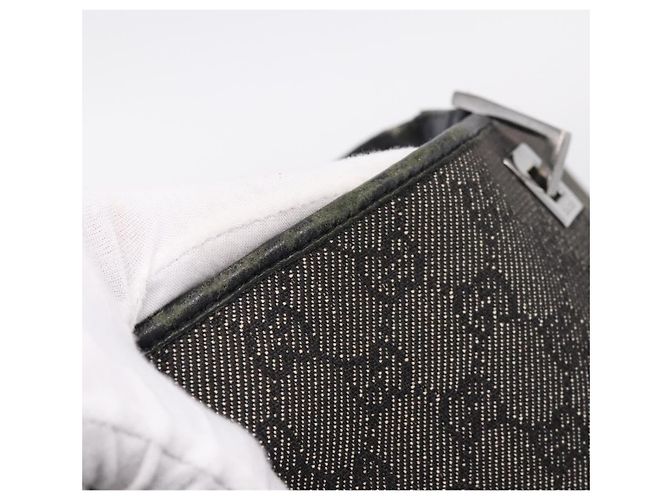GUCCI GG Canvas Tote Bag Gray Silver 31243 Auth 206920 Braun Silber - Ansicht 10