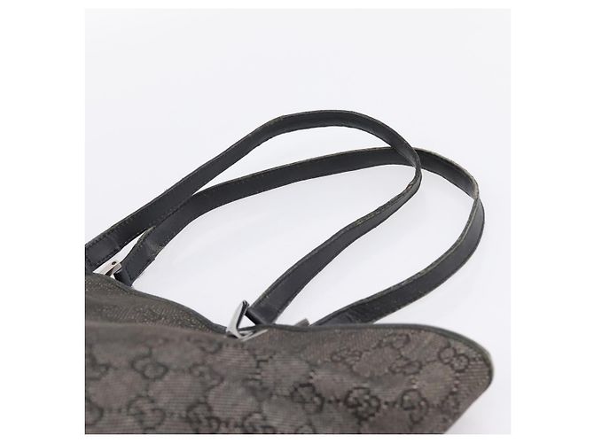 GUCCI GG Canvas Tote Bag Gray Silver 31243 Auth 206920 Braun Silber - Ansicht 14
