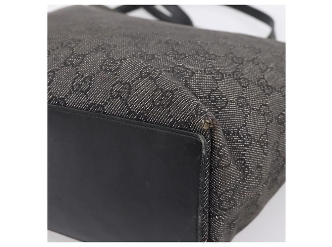GUCCI GG Canvas Tote Bag Gray Silver 31243 Auth 206920 Braun Silber - Ansicht 16
