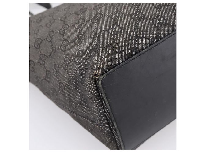 GUCCI GG Canvas Tote Bag Gray Silver 31243 Auth 206920 Braun Silber - Ansicht 17