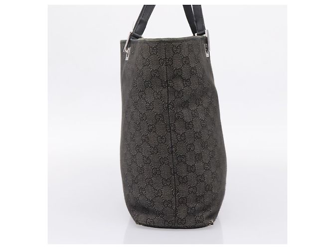 GUCCI GG Canvas Tote Bag Gray Silver 31243 Auth 206920 Braun Silber - Ansicht 3