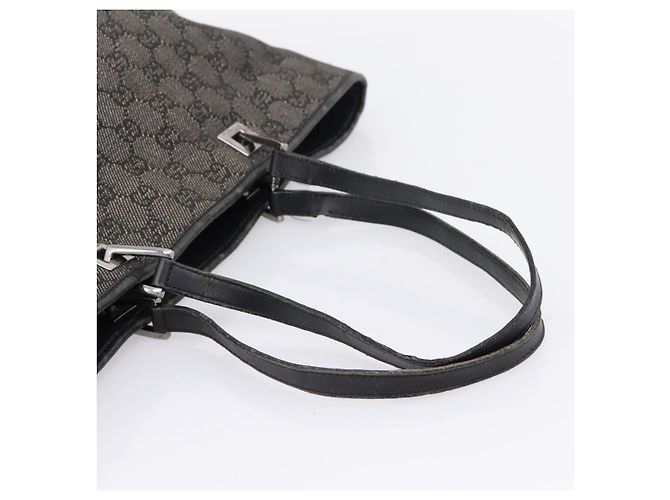 GUCCI GG Canvas Tote Bag Gray Silver 31243 Auth 206920 Braun Silber - Ansicht 7