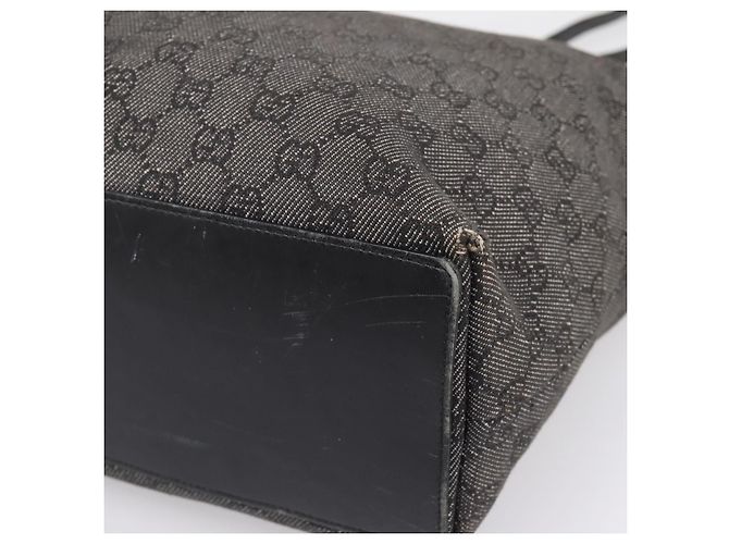 GUCCI GG Canvas Tote Bag Gray Silver 31243 Auth 206920 Braun Silber - Ansicht 9