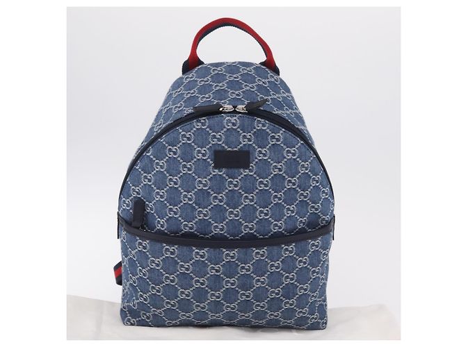 Zaino GUCCI Denim Blue Silver 782708 Auth mr2942V Argento - vista 12
