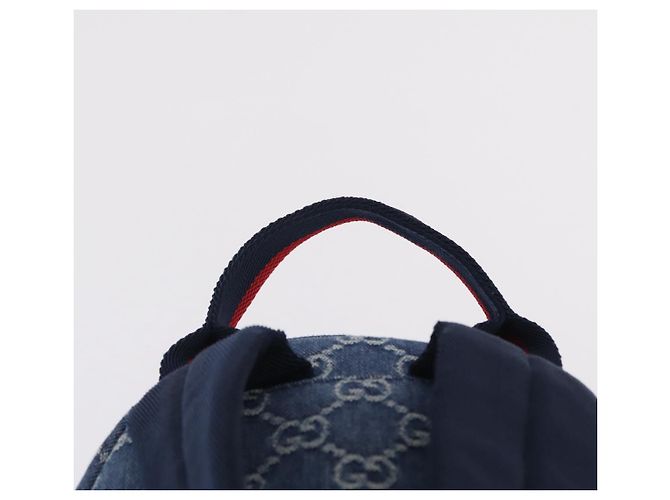 Zaino GUCCI Denim Blue Silver 782708 Auth mr2942V Argento - vista 14