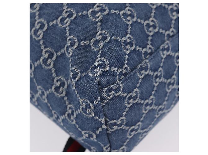 Zaino GUCCI Denim Blue Silver 782708 Auth mr2942V Argento - vista 16
