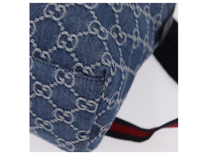Zaino GUCCI Denim Blue Silver 782708 Auth mr2942V Argento - vista 17
