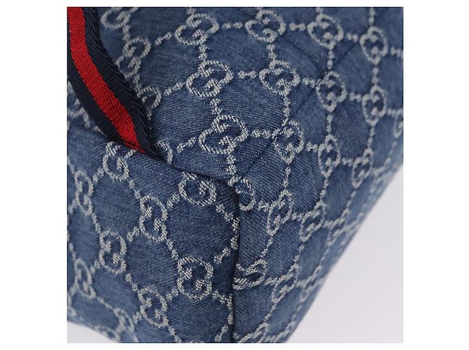 Zaino GUCCI Denim Blue Silver 782708 Auth mr2942V Argento - vista 18