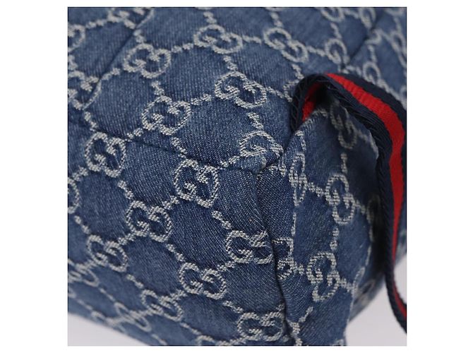 Zaino GUCCI Denim Blue Silver 782708 Auth mr2942V Argento - vista 19