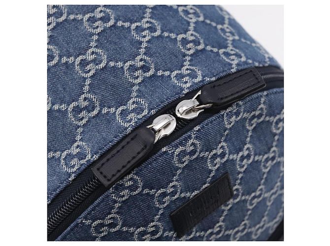 Zaino GUCCI Denim Blue Silver 782708 Auth mr2942V Argento - vista 21