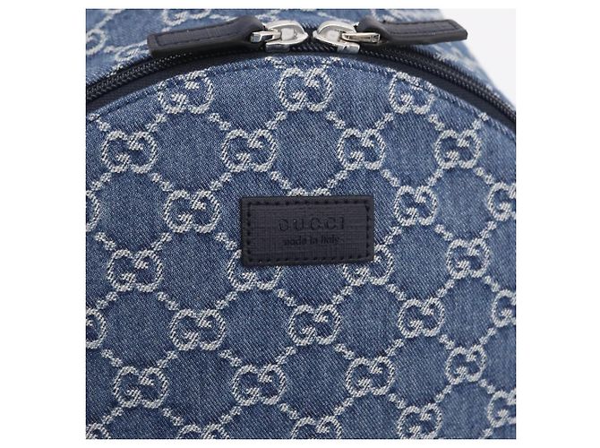 Zaino GUCCI Denim Blue Silver 782708 Auth mr2942V Argento - vista 22
