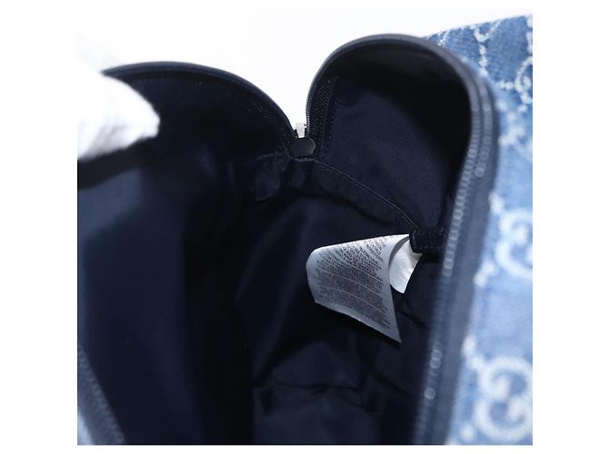 Zaino GUCCI Denim Blue Silver 782708 Auth mr2942V Argento - vista 25