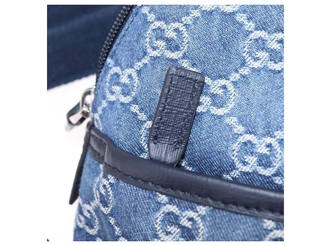 Zaino GUCCI Denim Blue Silver 782708 Auth mr2942V Argento - vista 26