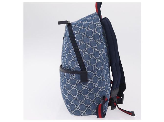 Zaino GUCCI Denim Blue Silver 782708 Auth mr2942V Argento - vista 3