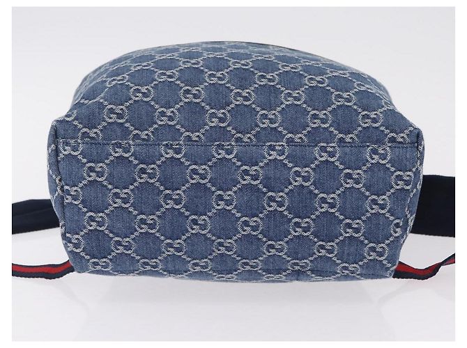 Zaino GUCCI Denim Blue Silver 782708 Auth mr2942V Argento - vista 5