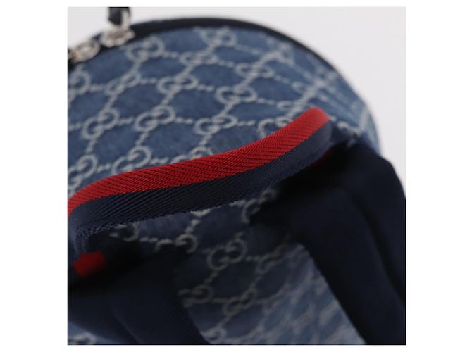 Zaino GUCCI Denim Blue Silver 782708 Auth mr2942V Argento - vista 7