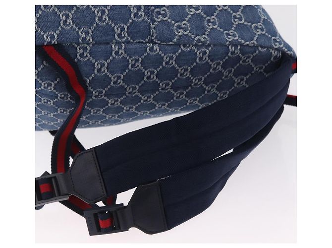 Zaino GUCCI Denim Blue Silver 782708 Auth mr2942V Argento - vista 8