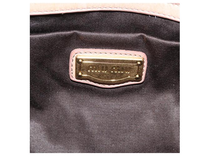 Miu Miu Handtasche Leder 2way Beige Gold Auth 167721M Golden - Ansicht 24