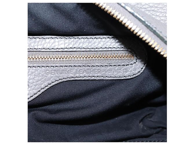 TOD'S Schultertasche aus Leder Grau Gold Authentisch 207410A Braun Golden - Ansicht 12