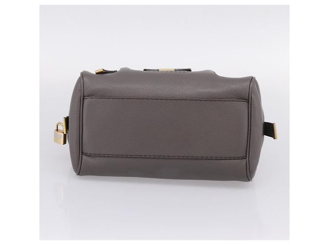 TOD'S Schultertasche aus Leder Grau Gold Authentisch 207410A Braun Golden - Ansicht 5