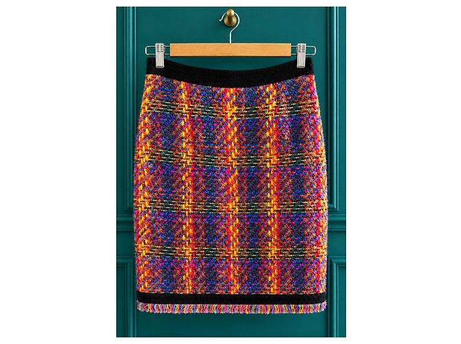 Escada Multicolour tweed skirt Black Multiple colors - view 2