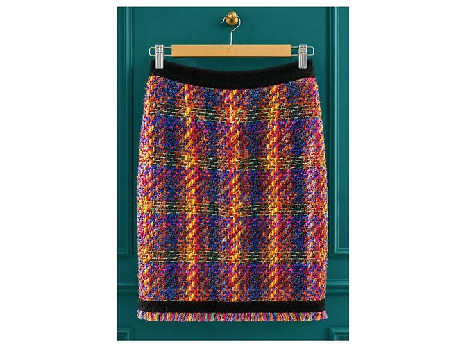 Escada Multicolour tweed skirt Black Multiple colors - view 3