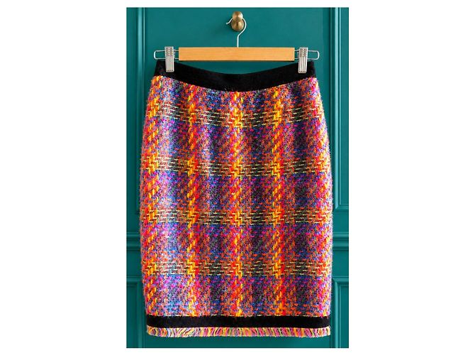 Escada Multicolour tweed skirt Black Multiple colors - view 4