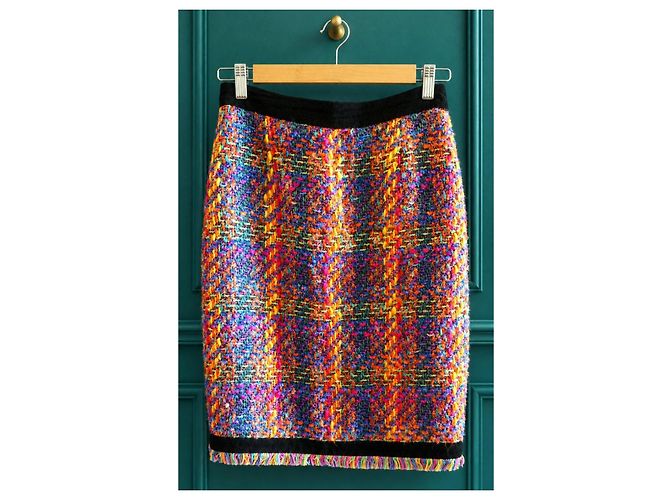 Escada Multicolour tweed skirt Black Multiple colors - view 5