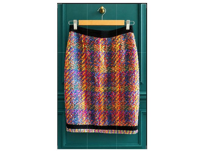 Escada Multicolour tweed skirt Black Multiple colors - view 6