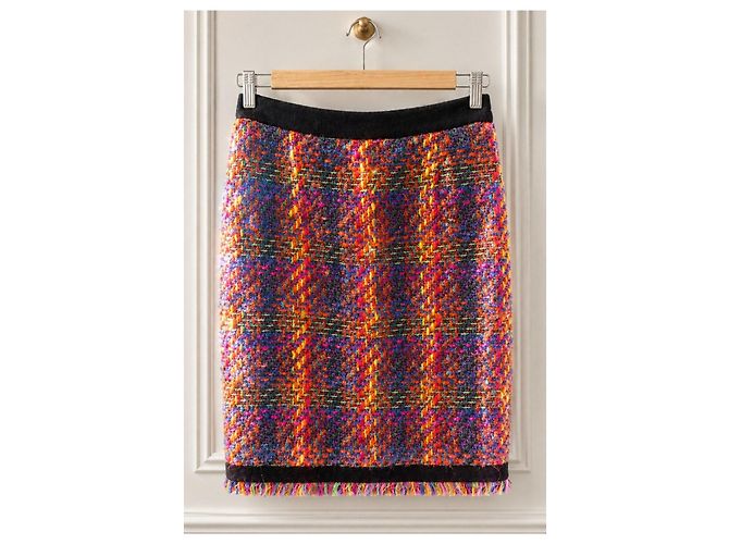 Escada Multicolour tweed skirt Black Multiple colors - view 7
