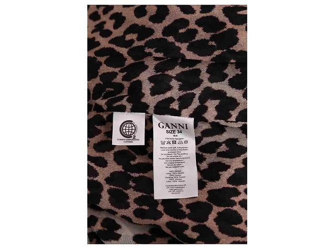 Ganni Kleid braun aus Viskose - Ansicht 6
