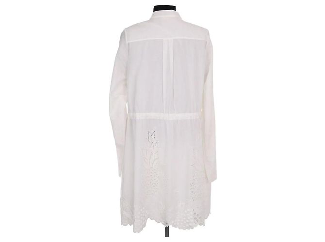 Vestido Chloé de algodão branco - vista 4