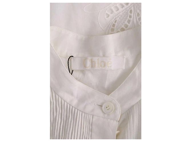 Vestido Chloé de algodão branco - vista 5