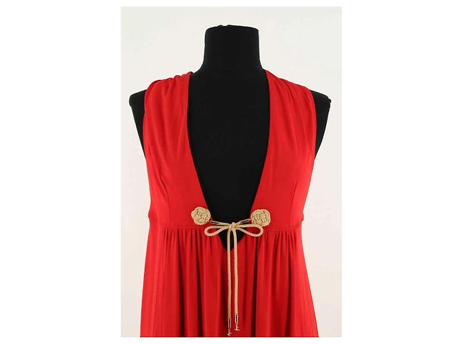 Rotes Louis Vuitton Kleid aus Viskose - Ansicht 2