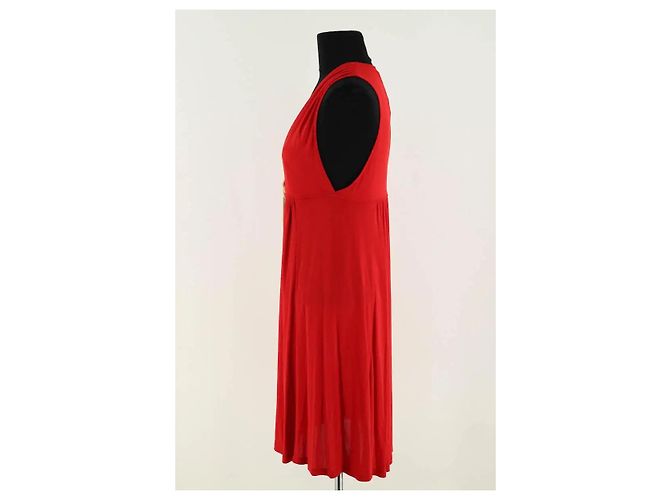 Rotes Louis Vuitton Kleid aus Viskose - Ansicht 3