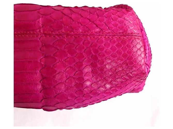 Autre Marque Sista Mini Tasche Rosa Exotisches Leder Pink - Ansicht 4