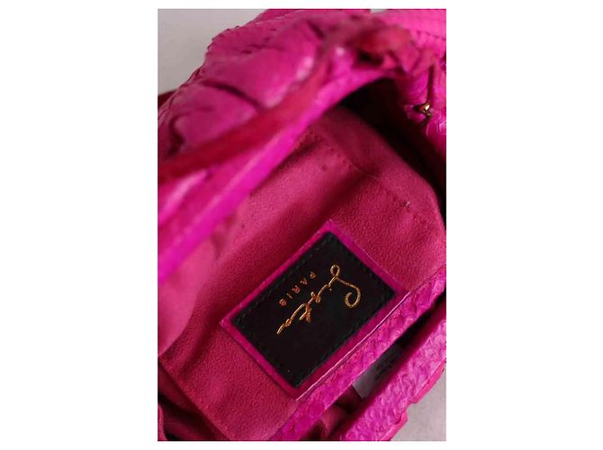 Autre Marque Sista Mini Tasche Rosa Exotisches Leder Pink - Ansicht 5
