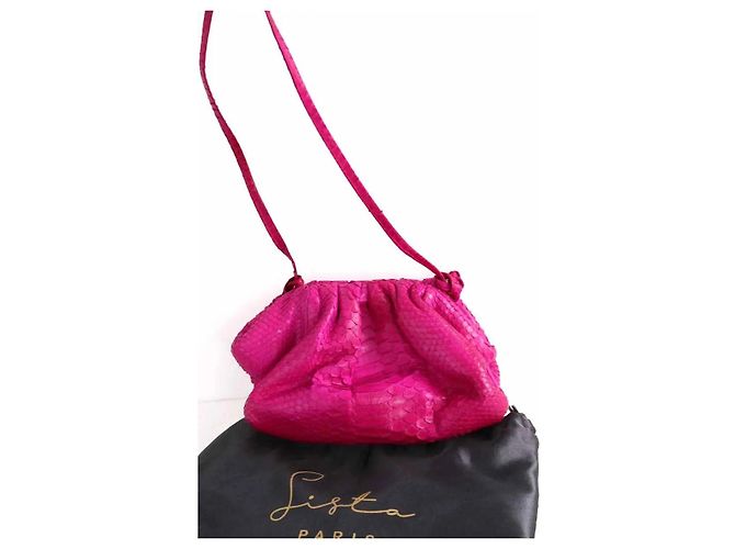 Autre Marque Sista Mini Tasche Rosa Exotisches Leder Pink - Ansicht 6