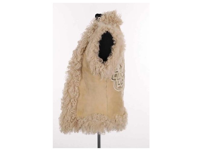 Chaqueta de piel beige Chloé - vista 3