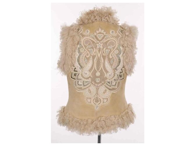 Chaqueta de piel beige Chloé - vista 4