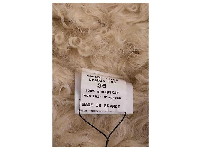 Chaqueta de piel beige Chloé - vista 5