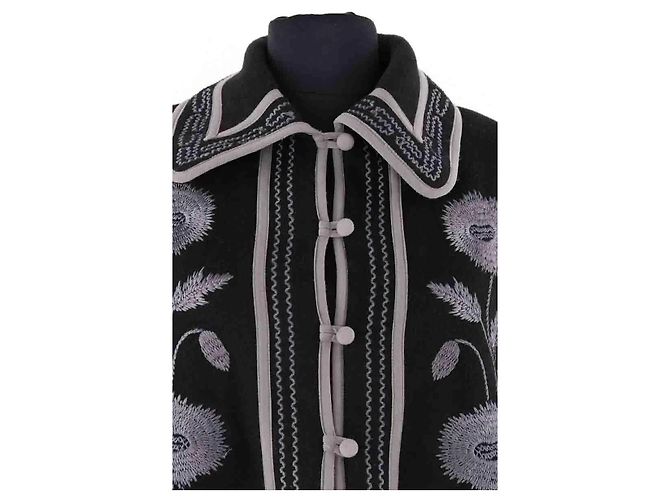 Antik Batik Mantel Schwarz - Ansicht 2