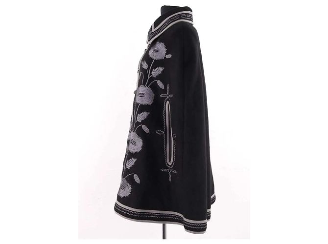 Antik Batik Mantel Schwarz - Ansicht 3