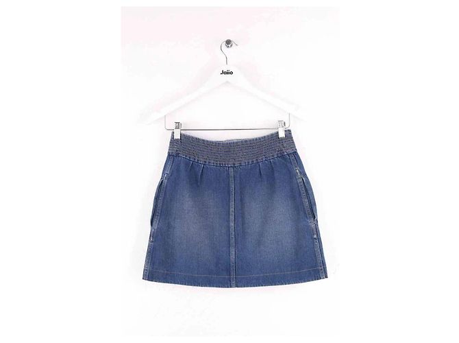 Minissaia Chloé de algodão azul - vista 3